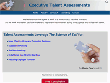 Tablet Screenshot of executivetalentassessments.com